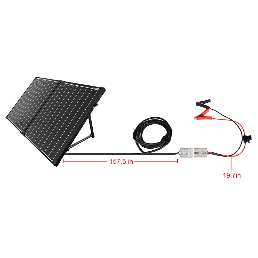 ACOPower™ 120W Portable Solar Panel Kit, Lightweight Briefcase with 20A Charge Controller